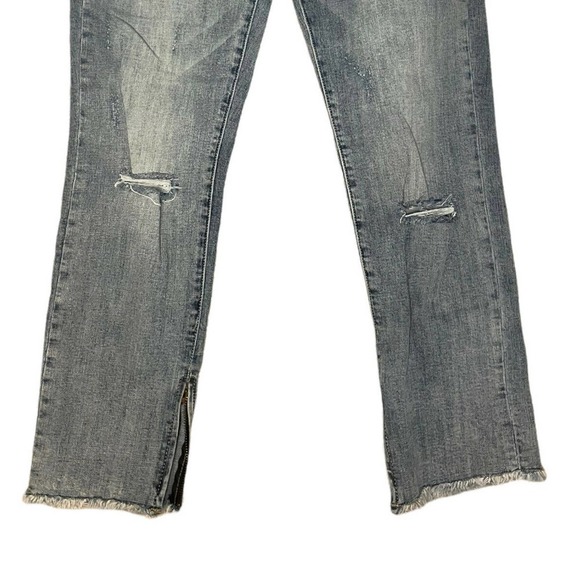 DEAR JOHN Ripped Distressed Straight Leg Ankle Zipper Jeans Women’s Size 27 - Picture 3 of 8